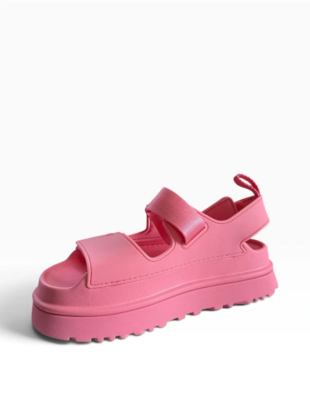 UGG Goldenglow Women's Pink Platform Sandals Adjustable Strap Size 9 NWT